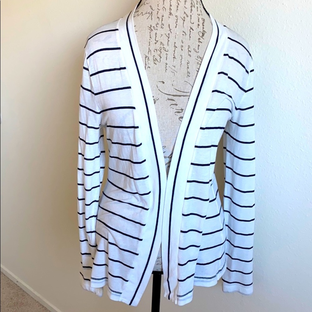 J. Crew Open Stripped Cardigan